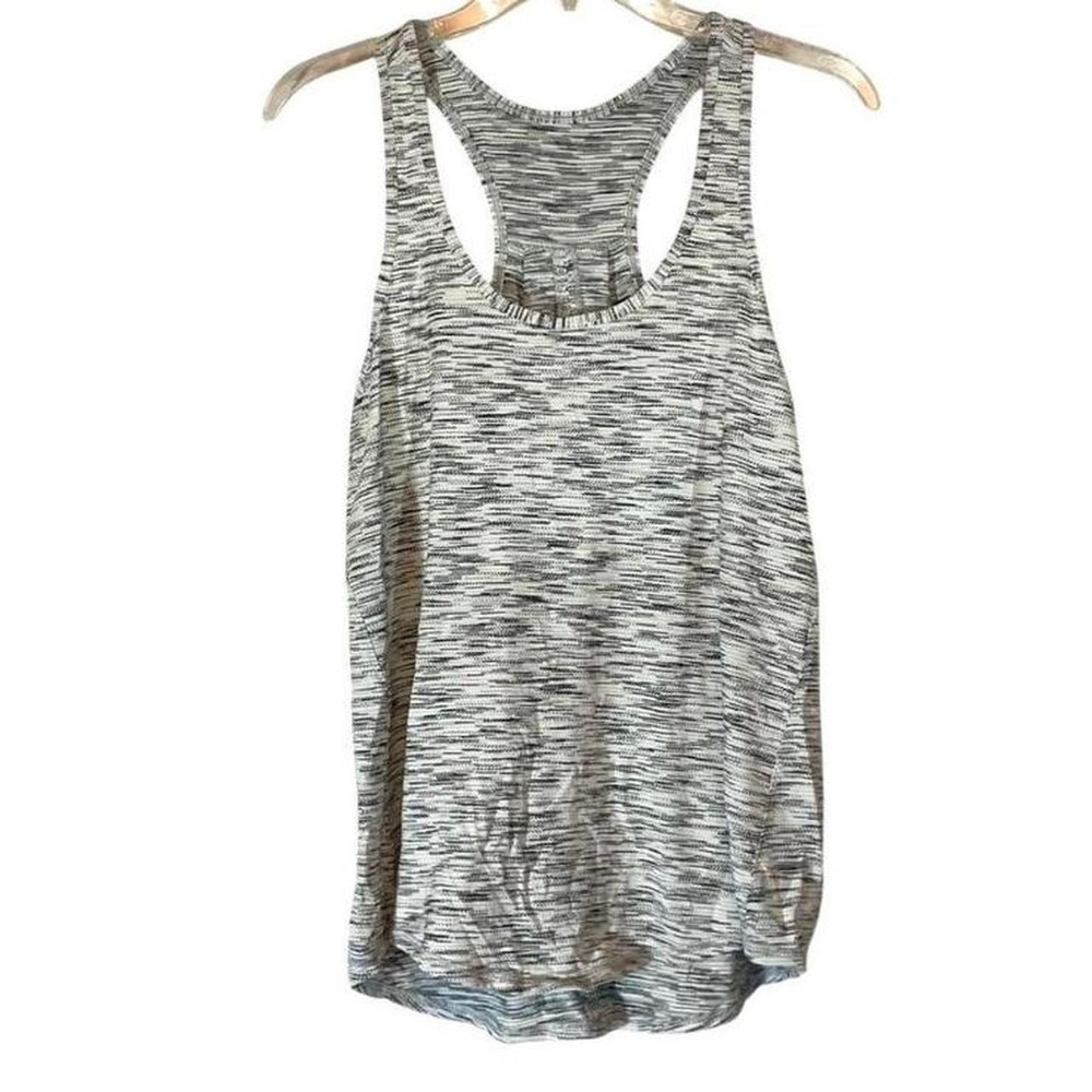 Lululemon Space Dye Keyhole Racerback Tank Top Black White